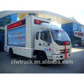 Camion mobile Foton mini led à vendre, camion mobile 4 * 2 conduit